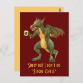 Carte Postale Thé ou dragon de café (Devant / Derrière)