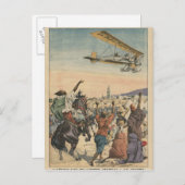Carte Postale The 'Petit Journal' airplane flying over (Devant / Derrière)