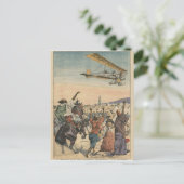 Carte Postale The 'Petit Journal' airplane flying over (Debout devant)