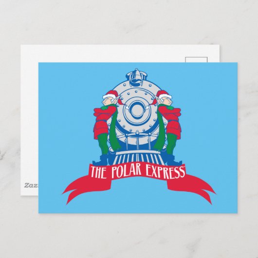 Carte Postale The Polar Express | Elfes alignés le long du train (Devant / Derrière)