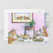 Carte Postale Thé pour deux (Devant / Derrière)