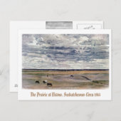 Carte Postale "The Prairie at Elstow, Saskatchewan-1914" (Devant / Derrière)