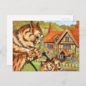 Carte Postale The Pram Ride by Louis Wain (Devant / Derrière)