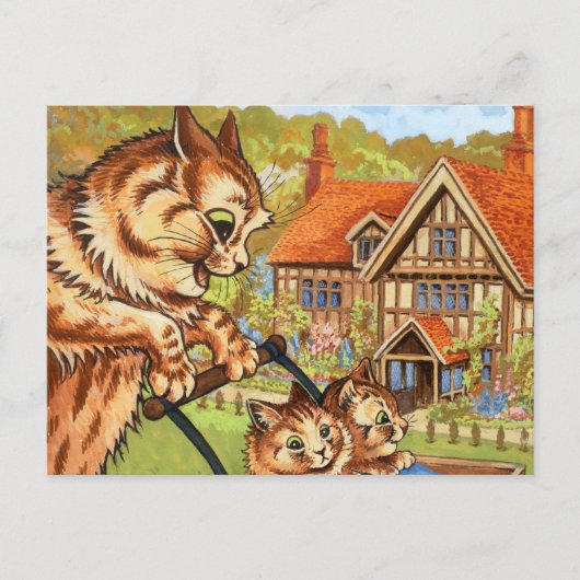 Carte Postale The Pram Ride by Louis Wain (Devant)