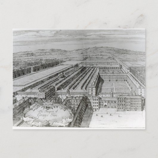 Carte Postale The Prospect of Grays Inn, 1720 (Devant)
