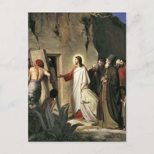 Carte Postale The Raising of Lazarus by Carl Bloch (Devant)
