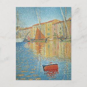 Carte Postale The Red Buoy by Paul Signac, Vintage Pointillism
