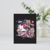 Carte Postale The Red, White & Blue Pitbull Dogs (Debout devant)
