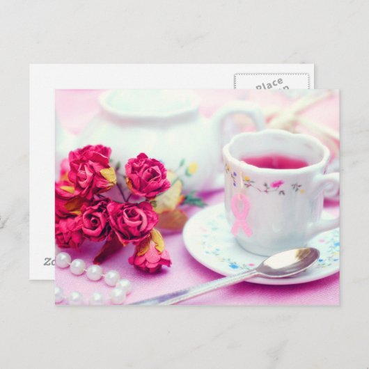 Carte Postale Thé rose (Devant / Derrière)