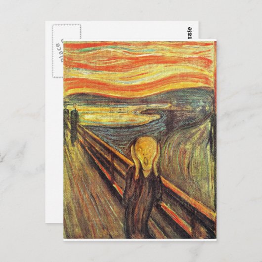 Carte Postale The Scream - Edvard Munch (Devant / Derrière)