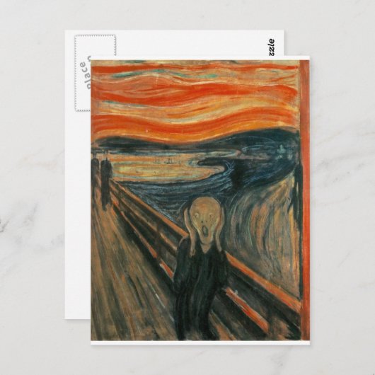 Carte Postale The Scream - Edvard Munch 1893 (Devant / Derrière)
