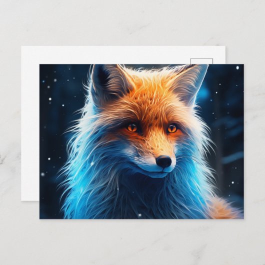 Carte postale The Sly Charm of the Lone Fox (Devant / Derrière)