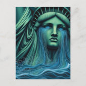 Carte Postale The Statue of Liberty Cries Surreal Art (Devant)