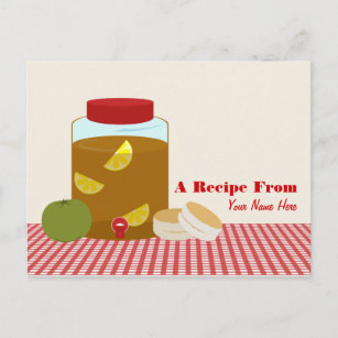 Carte Postale Thé sucré, tomate verte et recettes de biscuits Ca