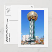 Carte Postale The Sunsphere - Knoxville, Tennessee, U.S.A. (Devant / Derrière)