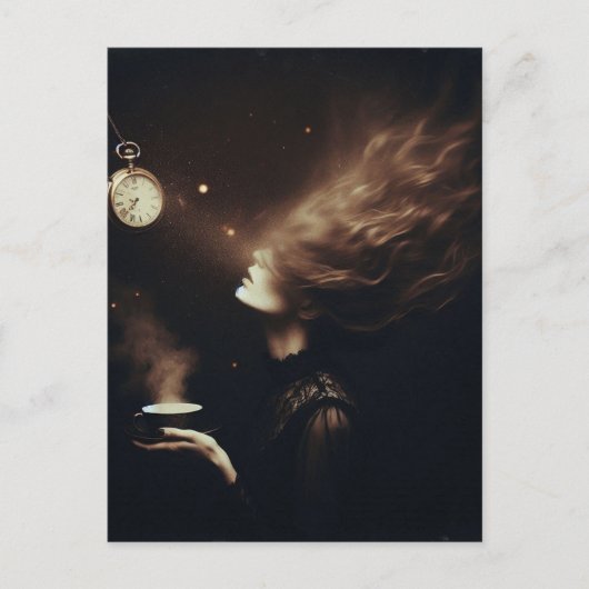 Carte Postale Thé surréaliste sépia (Devant)