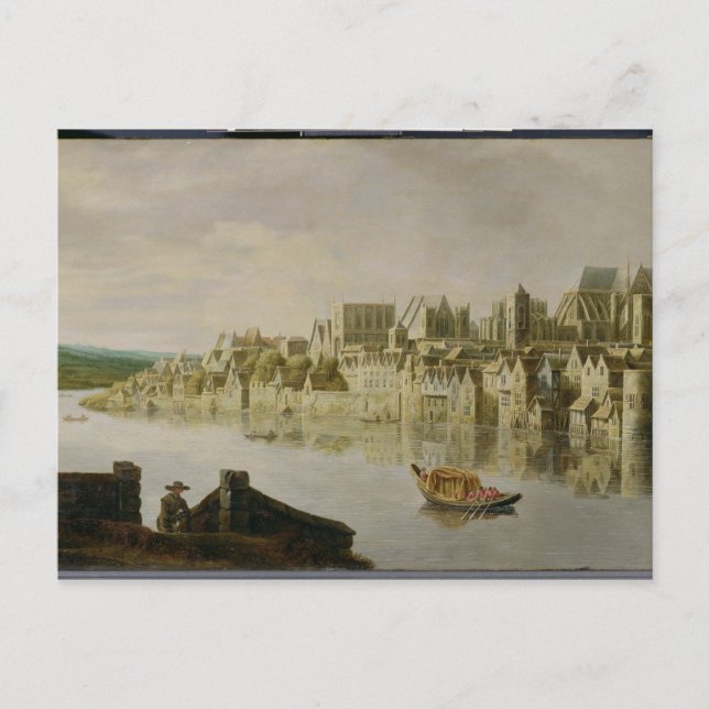 Carte Postale The Thames at Westminster Stairs, c.1630 (huile su (Devant)