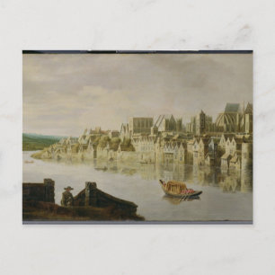 Carte Postale The Thames at Westminster Stairs, c.1630 (huile su