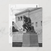 Carte Postale The Thinker et The Shuttlecock, Kansas City B/W (Devant / Derrière)