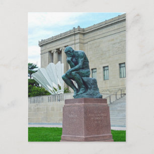 Carte Postale The Thinker et The Shuttlecock, Kansas City, Mo.