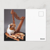 Carte Postale The Tiny Harpist – Whimsical Guinea Pig Postcard (Dos)