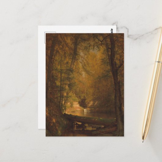 Carte Postale The Trout Pool (1870) - Worthington Whittredge (Devant/Arrière en situation)