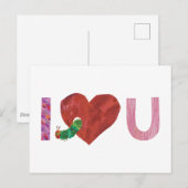 Carte Postale The Very Hungry Caterpillar | Je t'aime (Devant / Derrière)