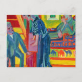 Carte Postale The Visit, Couple and Newcomer by Ernst Kirchner (Devant)
