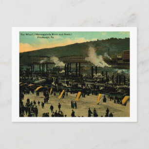 Carte Postale The Wharf, Pittsburgh, Pennsylvanie Vintage