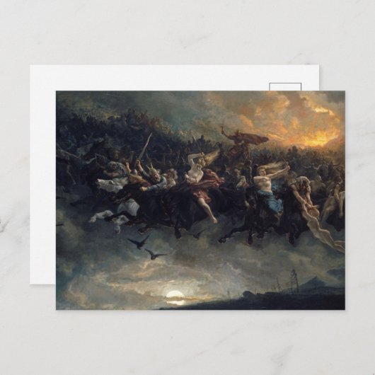 Carte Postale The Wild Hunt Of Odin By Peter Nicolai Arbo 1872 (Devant / Derrière)