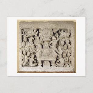 Carte Postale The worship of the Bouddhist symbole, Amaravati (l