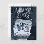 Carte postale théâtrale "Winter Slides" (Devant / Derrière)