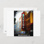CARTE POSTALE THÉÂTRE ALABAMA - BIRMINGHAM, ALABAMA (Devant / Derrière)