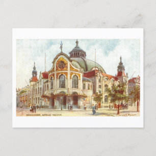 Carte Postale Théâtre Apollo vintage à Düsseldorf, Allemagne
