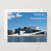 Carte Postale Théatre de l'opéra d'Oslo en Norvège un jour d'été (Devant / Derrière)