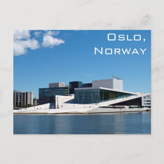 Carte Postale Théatre de l'opéra d'Oslo en Norvège un jour d'été (Devant)