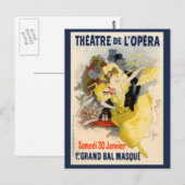 Carte Postale Théâtre de l'Opéra, Jules Chéret (Devant / Derrière)
