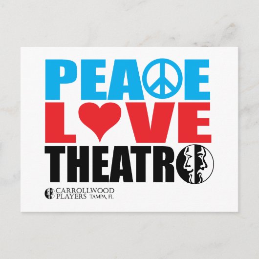 Carte Postale Théâtre Peace Love (Devant)