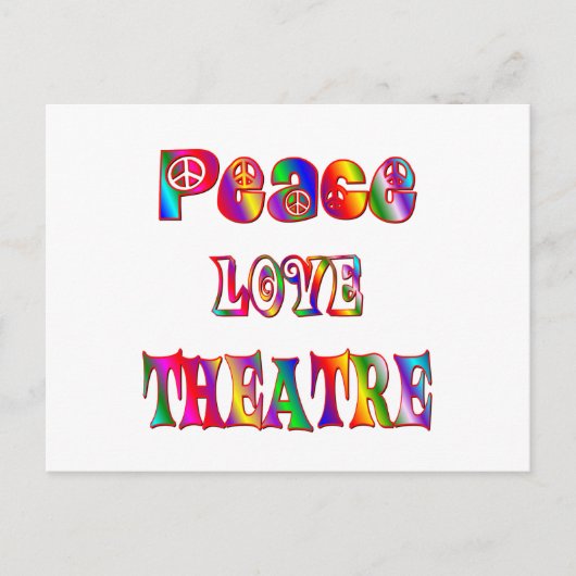Carte Postale Théâtre Peace Love (Devant)