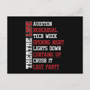 Carte Postale Théâtre Vie Théâtre Acteur Étape Cadeau