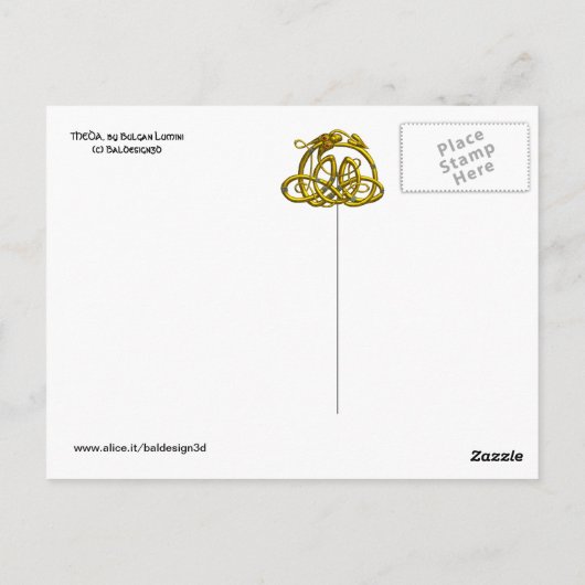 CARTE POSTALE THEDA / HYPER DRAGON ROUGE RUBY (Dos)