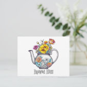 Carte Postale Théière Brewed Bliss (Debout devant)