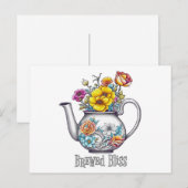 Carte Postale Théière Brewed Bliss (Devant / Derrière)