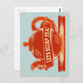 Carte Postale Théière Drôle de Boire du Thé (Devant / Derrière)