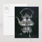 Carte Postale Théière et bouilloire avec lampadaire et brûleur (Devant / Derrière)