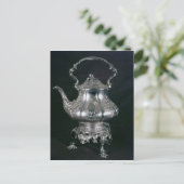 Carte Postale Théière et bouilloire avec lampadaire et brûleur (Debout devant)