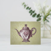 Carte Postale Théière victorienne vintage (Debout devant)