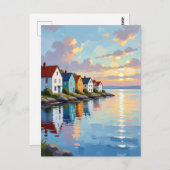 Carte Postale Thème côtier | Rester en contact (Devant / Derrière)