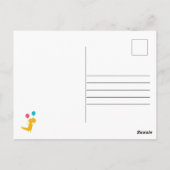 Carte Postale Thème d'anniversaire de dinosaure mignon pour garç (Dos)