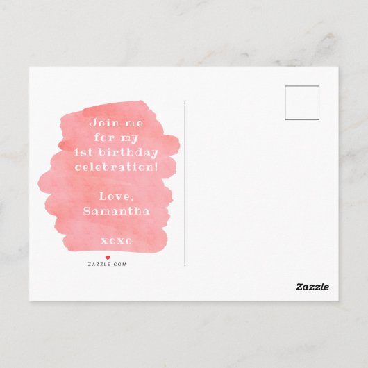 Carte Postale Thème d'anniversaire Une pastèque Mélon Thème past (Dos)